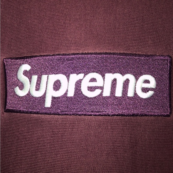 Supreme Maroon Box Logo Hoodie - Picture 2 of 6